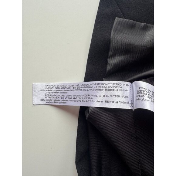 ZARA Black Crepe Double Breasted Oversized Cocoon Blazer Suit Jacket, Size M - Picture 12 of 13